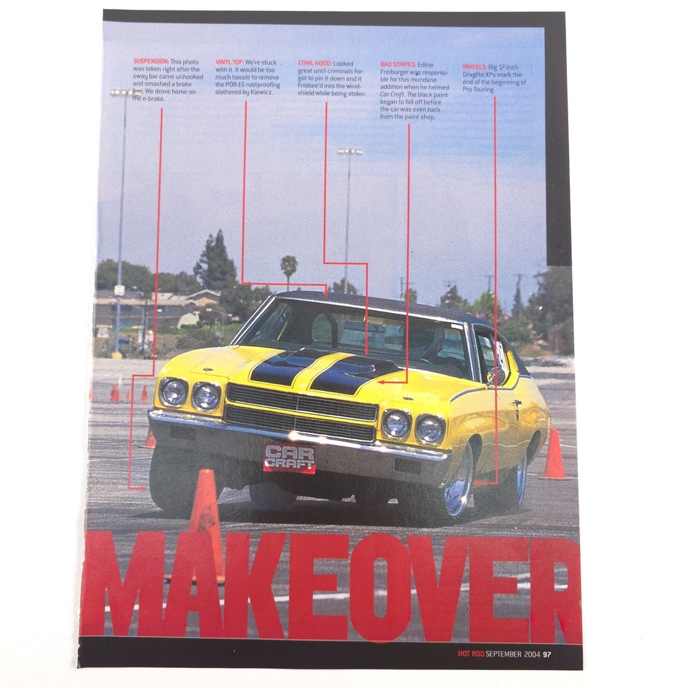 Vintage Chevrolet Chevelle Advertising Print Ad Classic Car Garage Wall Art